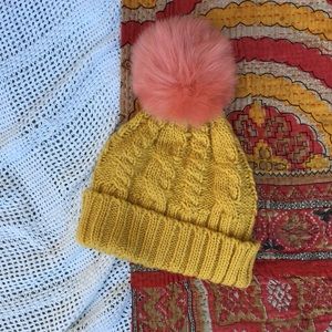 Anthropologie Pom-pom hat